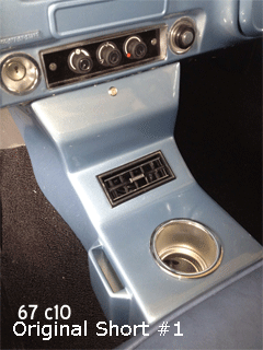 67 chevy c10 bench seat cup holder console