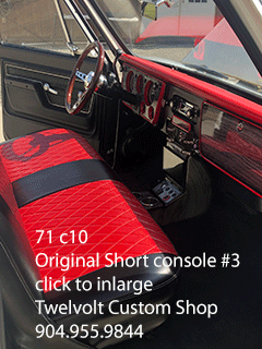 71 chevy c 10 cup holder console