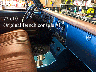 72 chevy c10 bench seat cup holder console
