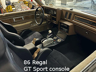 86 buick g body regal center cup holder console