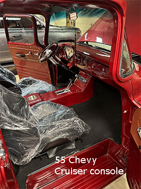 55 chevy pick up truck center console cup holders