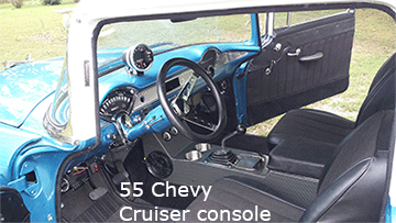 55 chevy center console