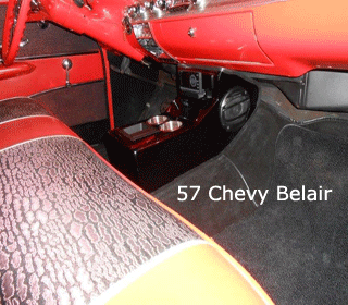 57 chevy belair bench seat console