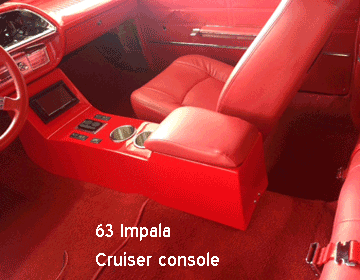 1963 chevy impala ss console with arm rest and cup holders