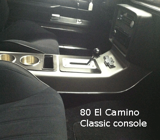 80 El Camino classic console